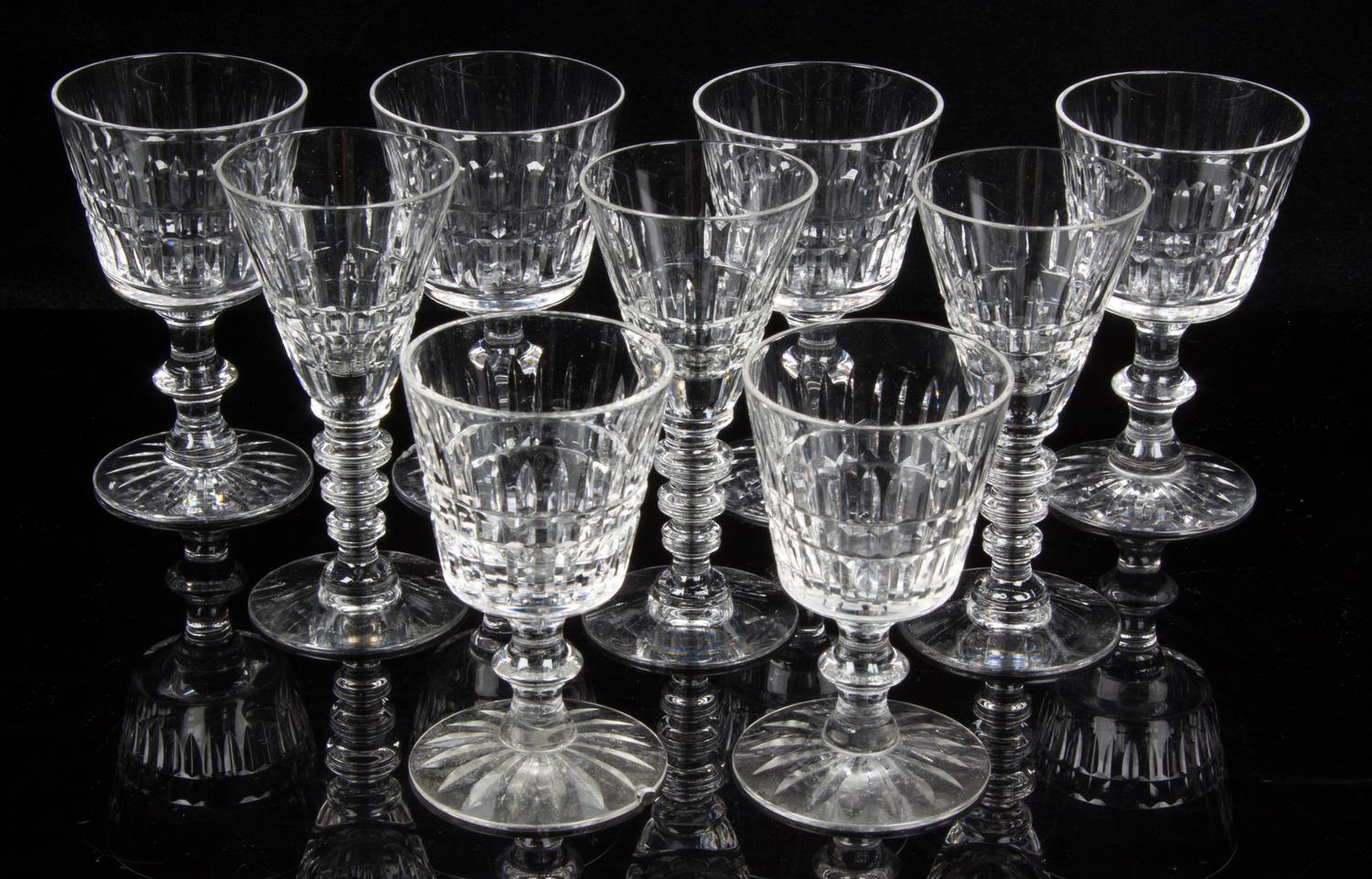 A Group of Fifteen Cut Glass Cordials Height 4 1/2 inches. — SECOND HALF 20TH CENTURY