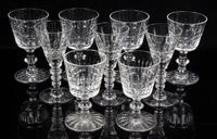 A Group of Fifteen Cut Glass Cordials Height 4 1/2 inches. — SECOND HALF 20TH CENTURY
