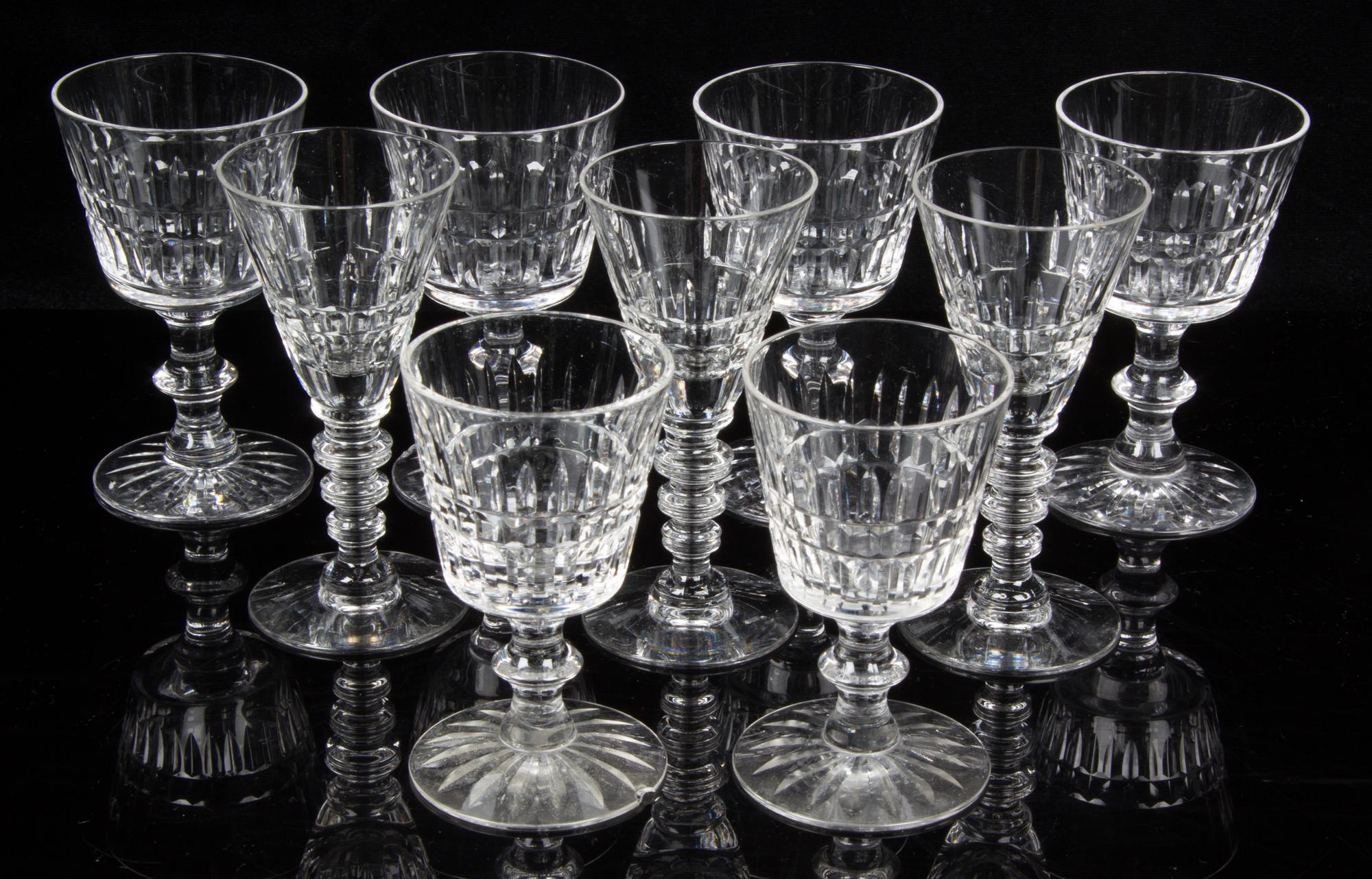 A Group of Fifteen Cut Glass Cordials Height 4 1/2 inches. — SECOND HALF 20TH CENTURY