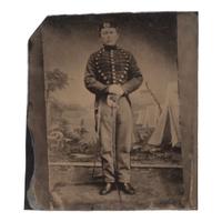 [Civil War] G roup of Five Ambrotypes and Tintypes of Uniformed Soldiers, incl. US Cavalrymen