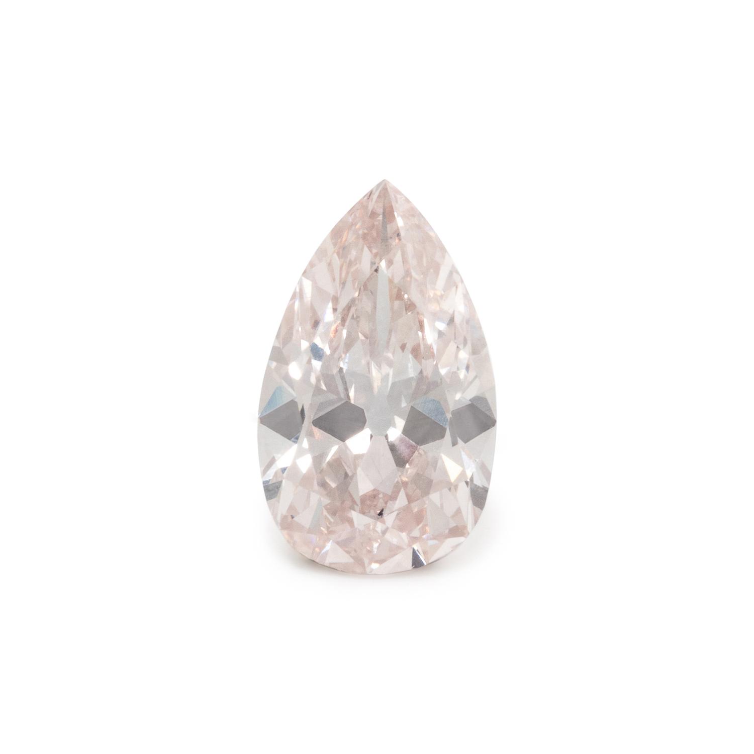 1.60 CARAT LIGHT PINK PEAR BRILLIANT CUT DIAMOND
