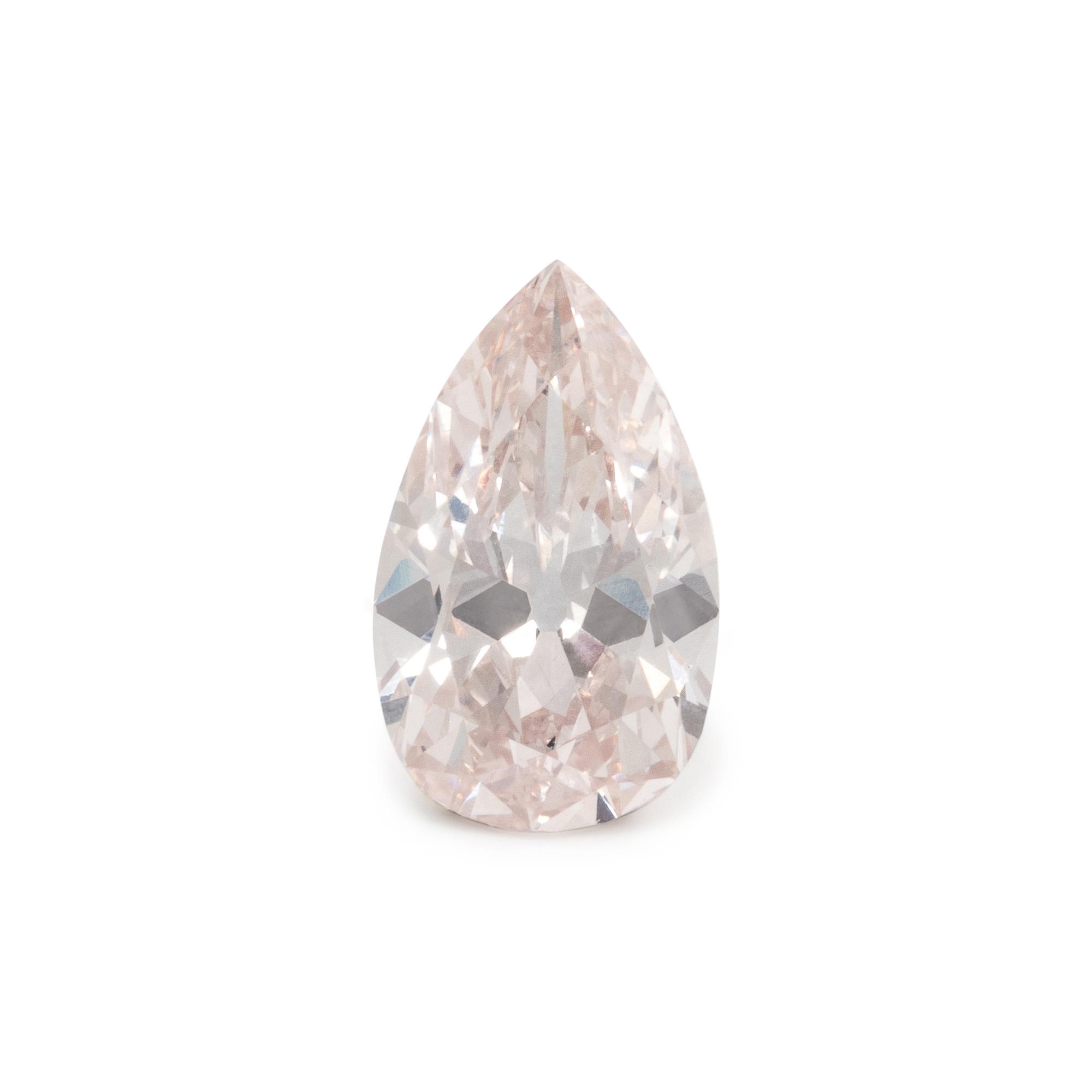1.60 CARAT LIGHT PINK PEAR BRILLIANT CUT DIAMOND