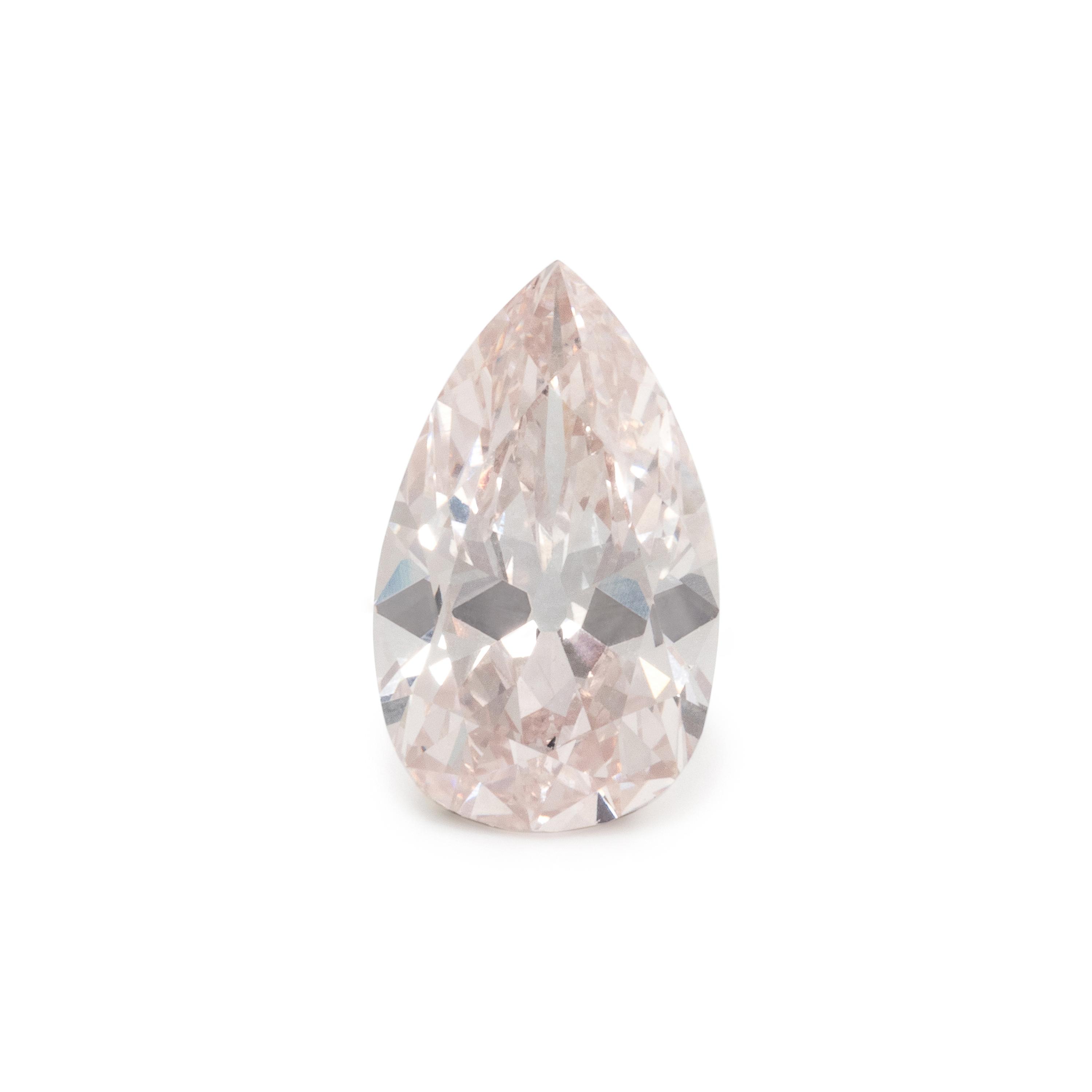 1.60 CARAT LIGHT PINK PEAR BRILLIANT CUT DIAMOND