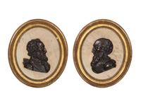 A Pair of Bronze Profile Medallions Depicting Henry IV and The Duke of Sully