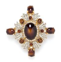 A Kenneth Jay Lane Rhinestone Brooch, 3" x 3".