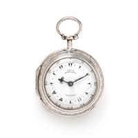 BRITISH, STERLING SILVER OPEN FACE POCKET WATCH