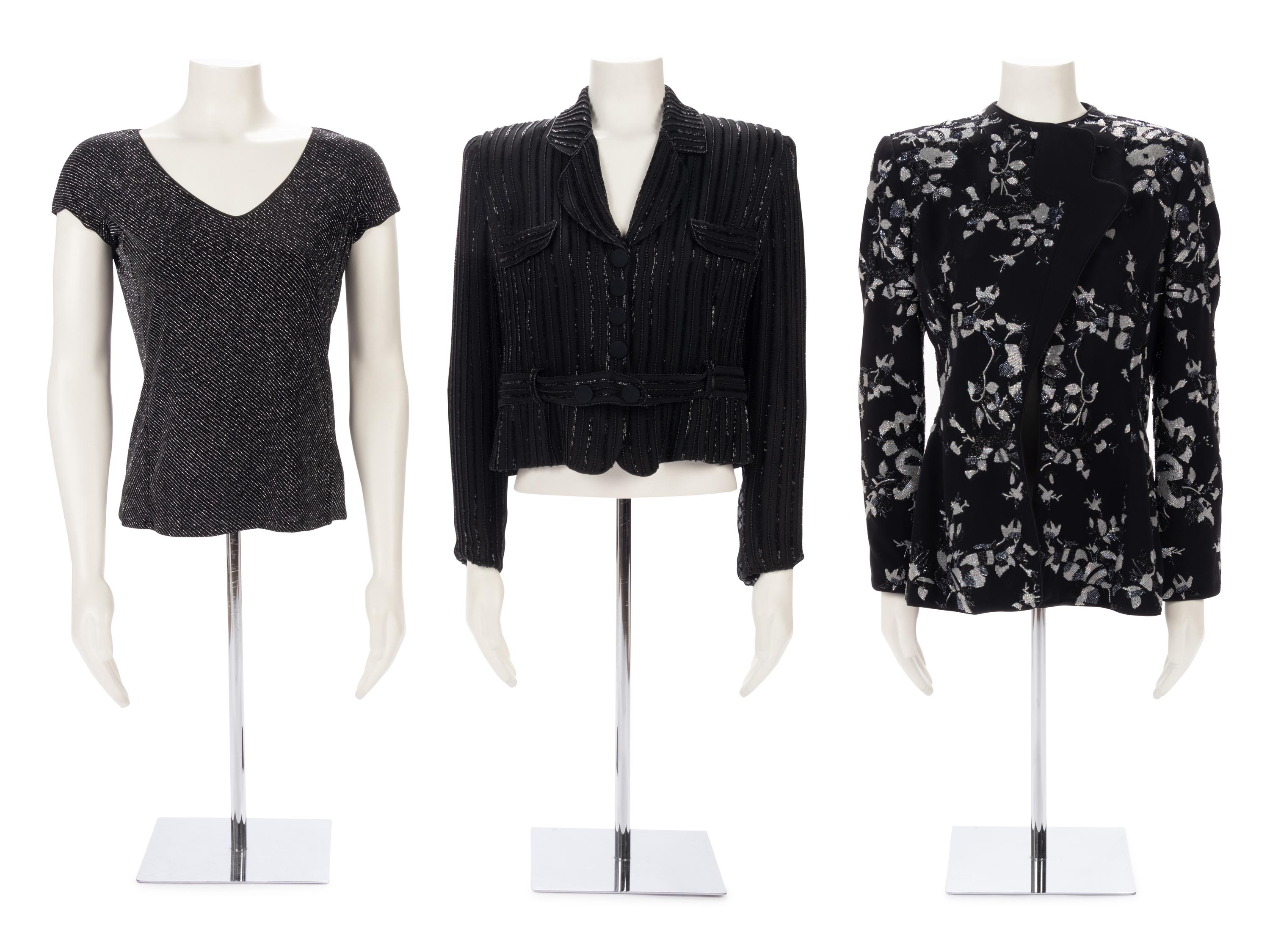 Three Armani Tops: Two Jackets and One Knit Top