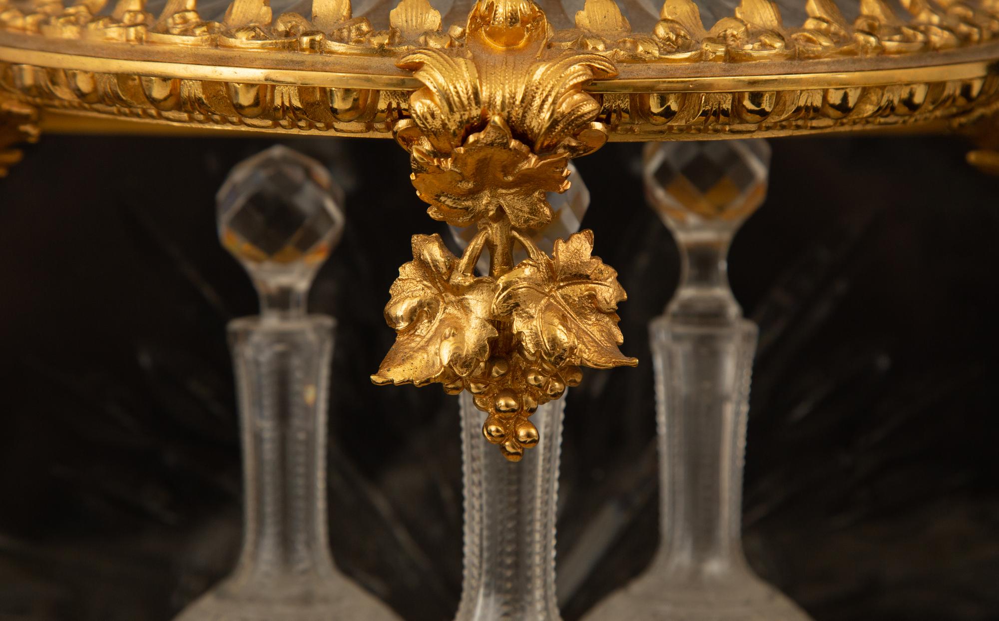 A French Gilt Bronze and Cut Glass Tantalus