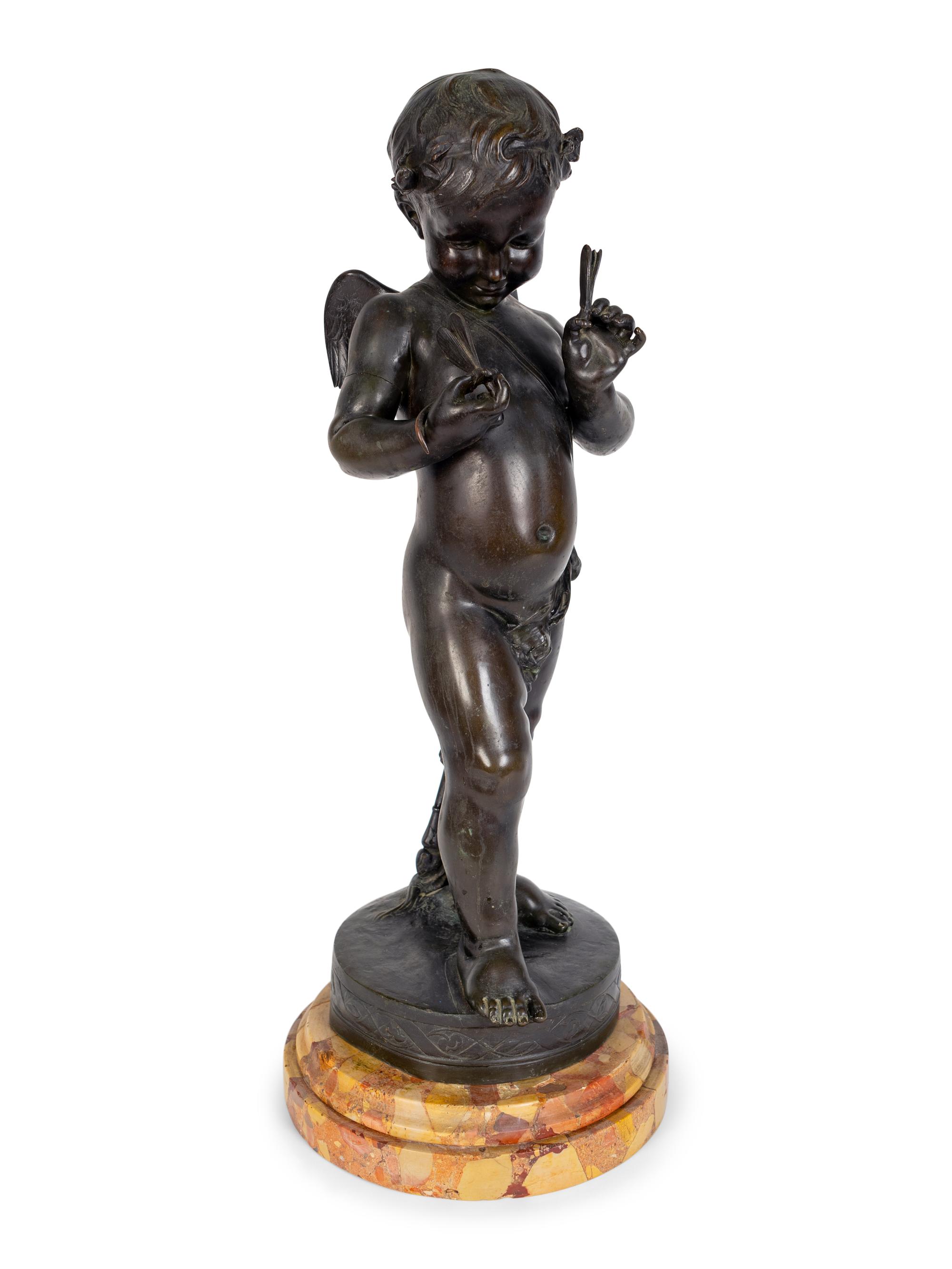 Amour aux papillons et a la rose — 19TH CENTURY