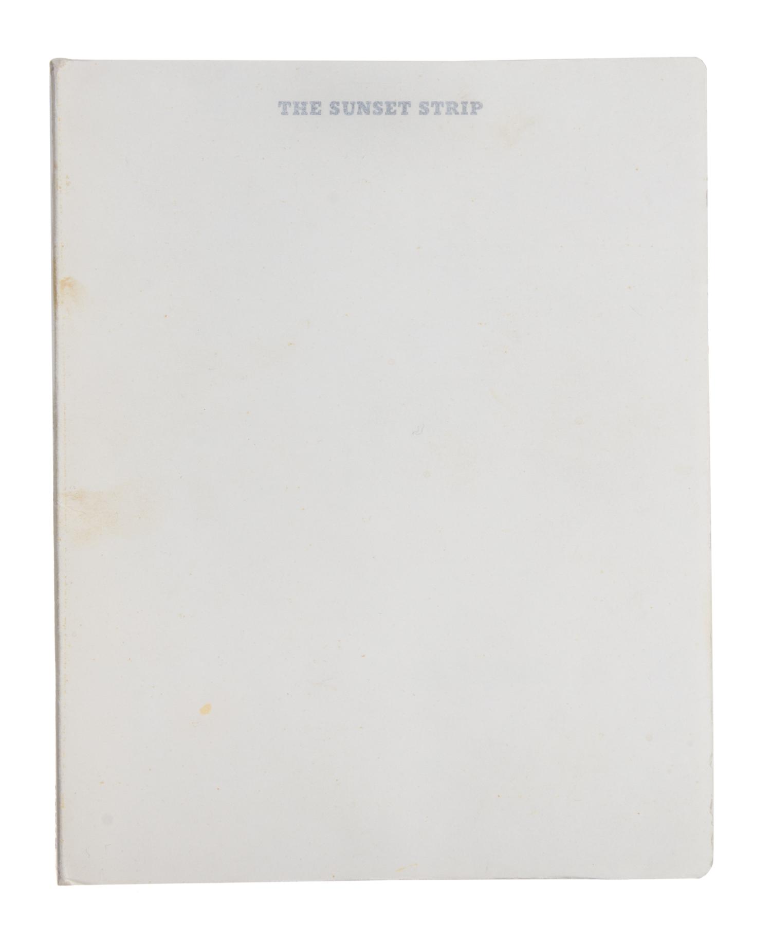 RUSCHA, ED. Every Building on the Sunset Strip. Los Angeles, 1966. Second edition.