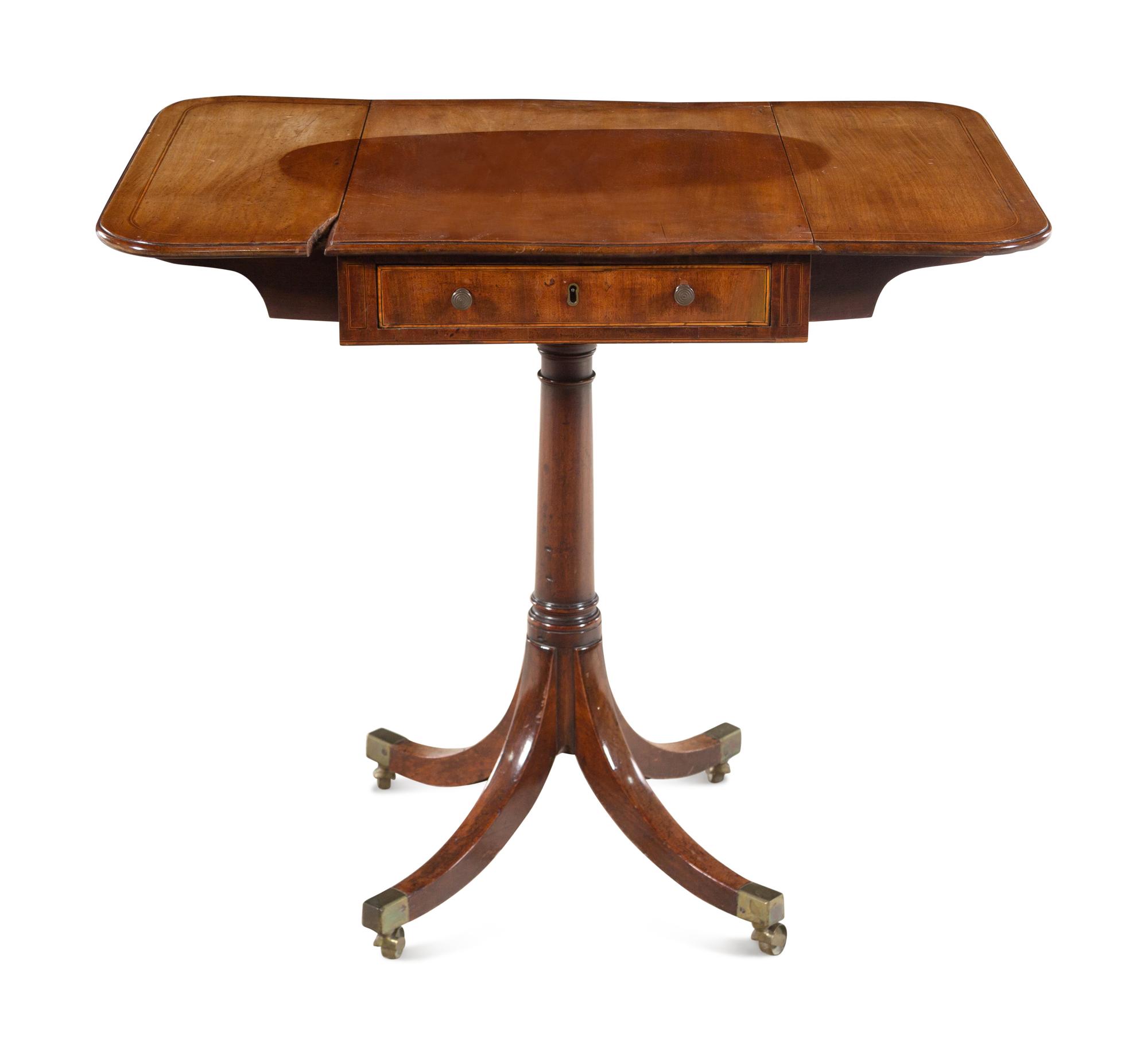 A Regency Mahogany Drop-Leaf Side Table