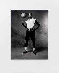 An Important Michael Jordan Nike Air Jordan III Type I Jean Moss Original Large 30 x 40 (48.75 x 59.75 Overall) Photograph Print (Moss Family Letter) — Original Image Used For Groundbreaking "The Best On Earth" Marketing Campaign – The Birth of Jumpman Logo