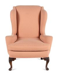 A George II Style Walnut Wingback Armchair