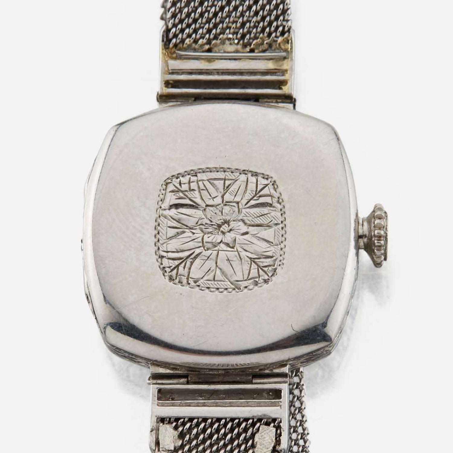 An Art Deco lady's platinum and diamond dress watch, The Bowler & Burdick Co.