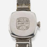 An Art Deco lady's platinum and diamond dress watch, The Bowler & Burdick Co.