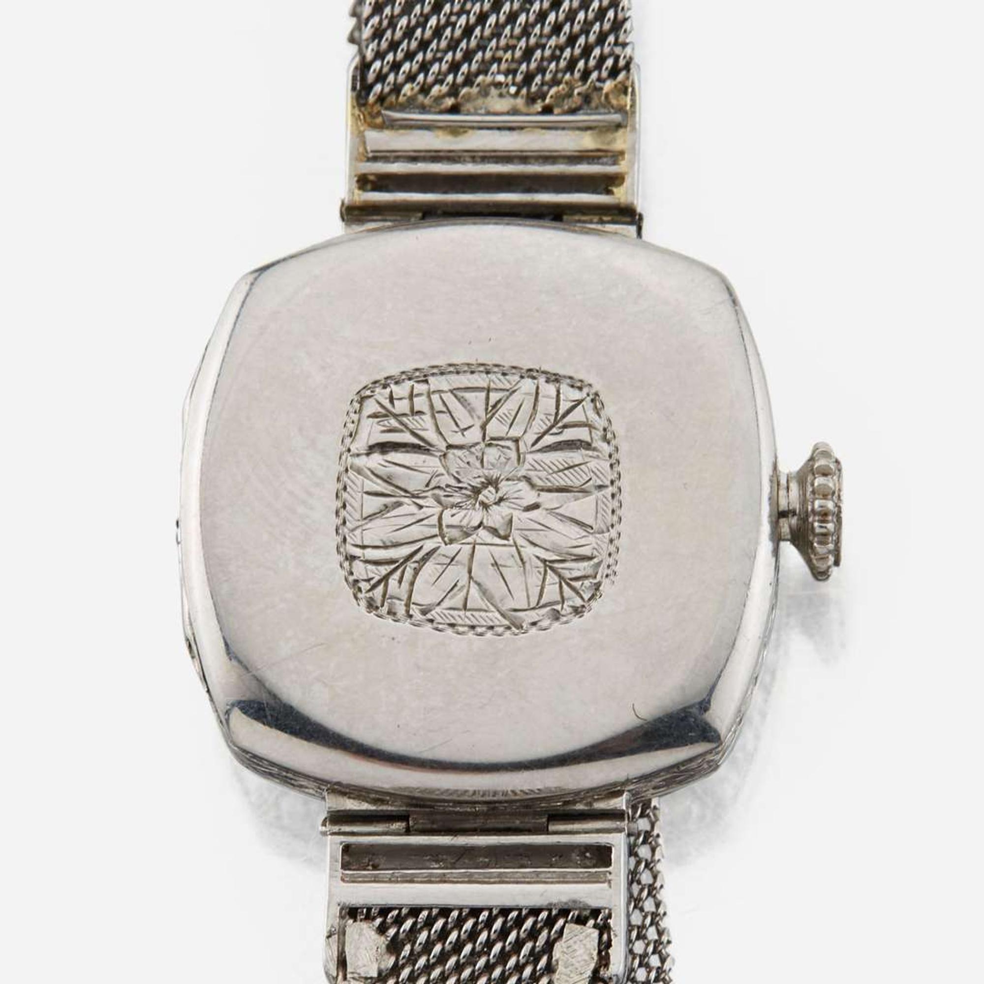 An Art Deco lady's platinum and diamond dress watch, The Bowler & Burdick Co.