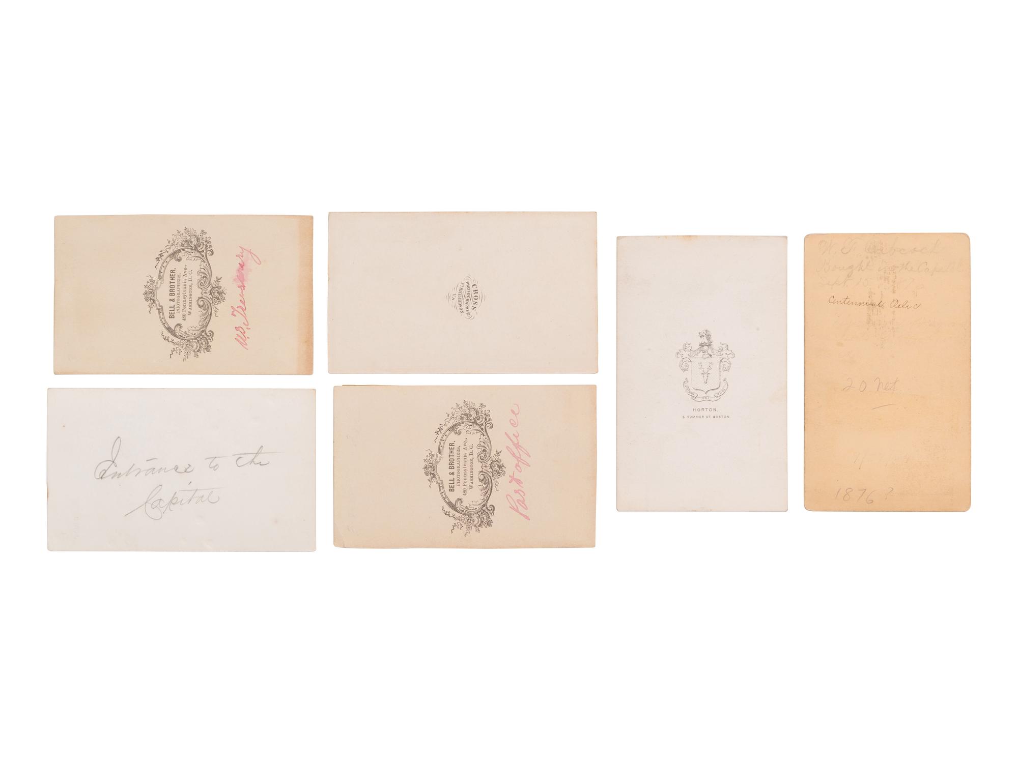 [EARLY PHOTOGRAPHY]. 31 CDVs of prominent structures and street scenes captured in Washington, DC and nearby.