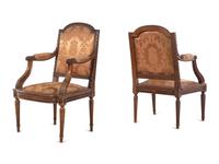 A Louis XVI Style Walnut Seating Suite