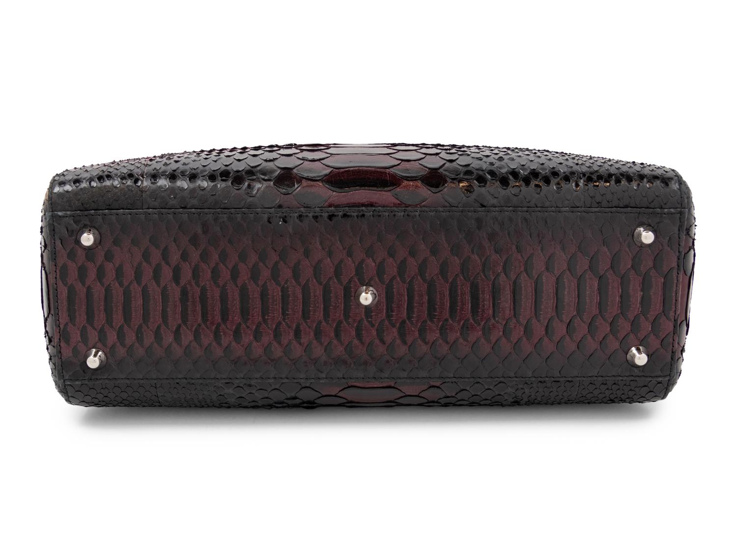 Christian Dior Black Python Medium Lady Dior Bag, 2011