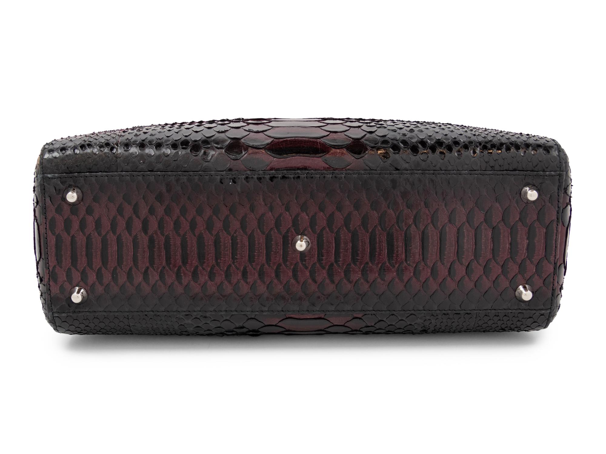 Christian Dior Black Python Medium Lady Dior Bag, 2011