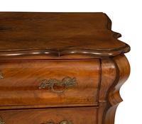 A Dutch Walnut Bombé Chest of Drawers