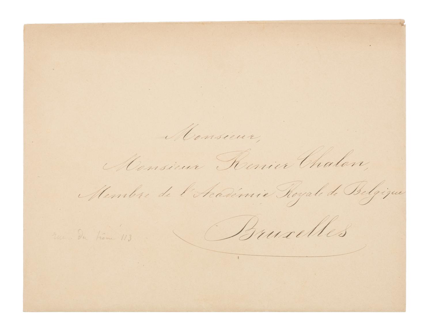 [Fortsas Hoax] [Chalon, Renier Hubert Ghislain] Large Archive, Including Signed Letters and Original Publications