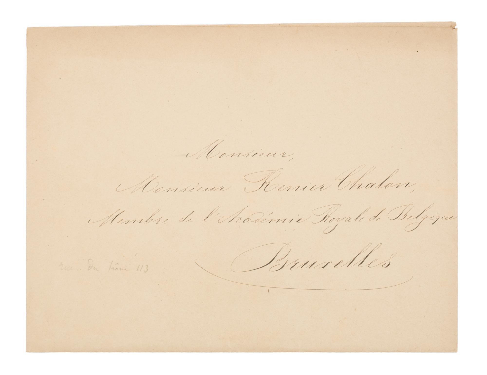 [Fortsas Hoax] [Chalon, Renier Hubert Ghislain] Large Archive, Including Signed Letters and Original Publications