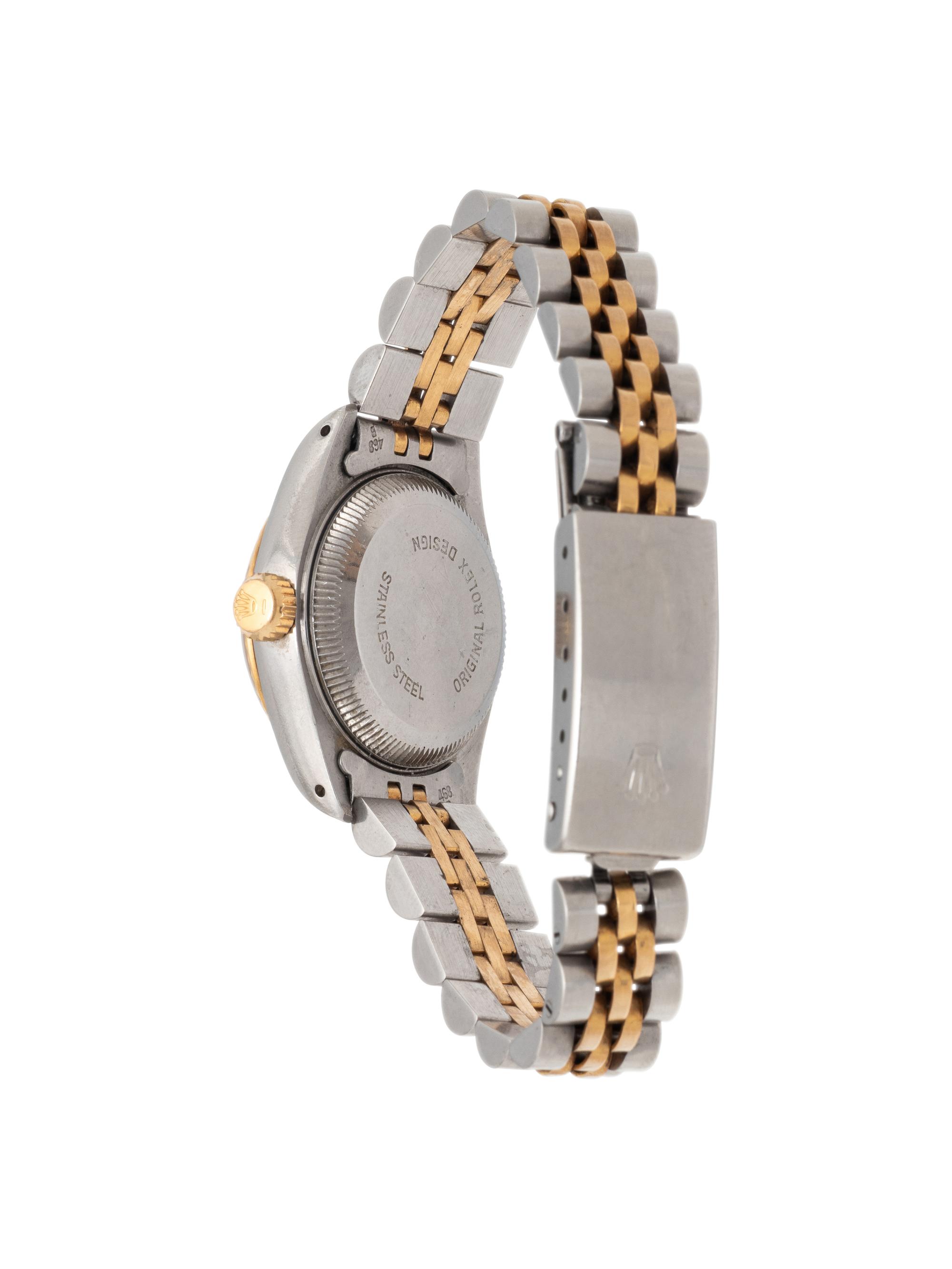 ROLEX, REF. 69173 STAINLESS STEEL AND 18K YELLOW GOLD 'LADY-DATEJUST' WATCH