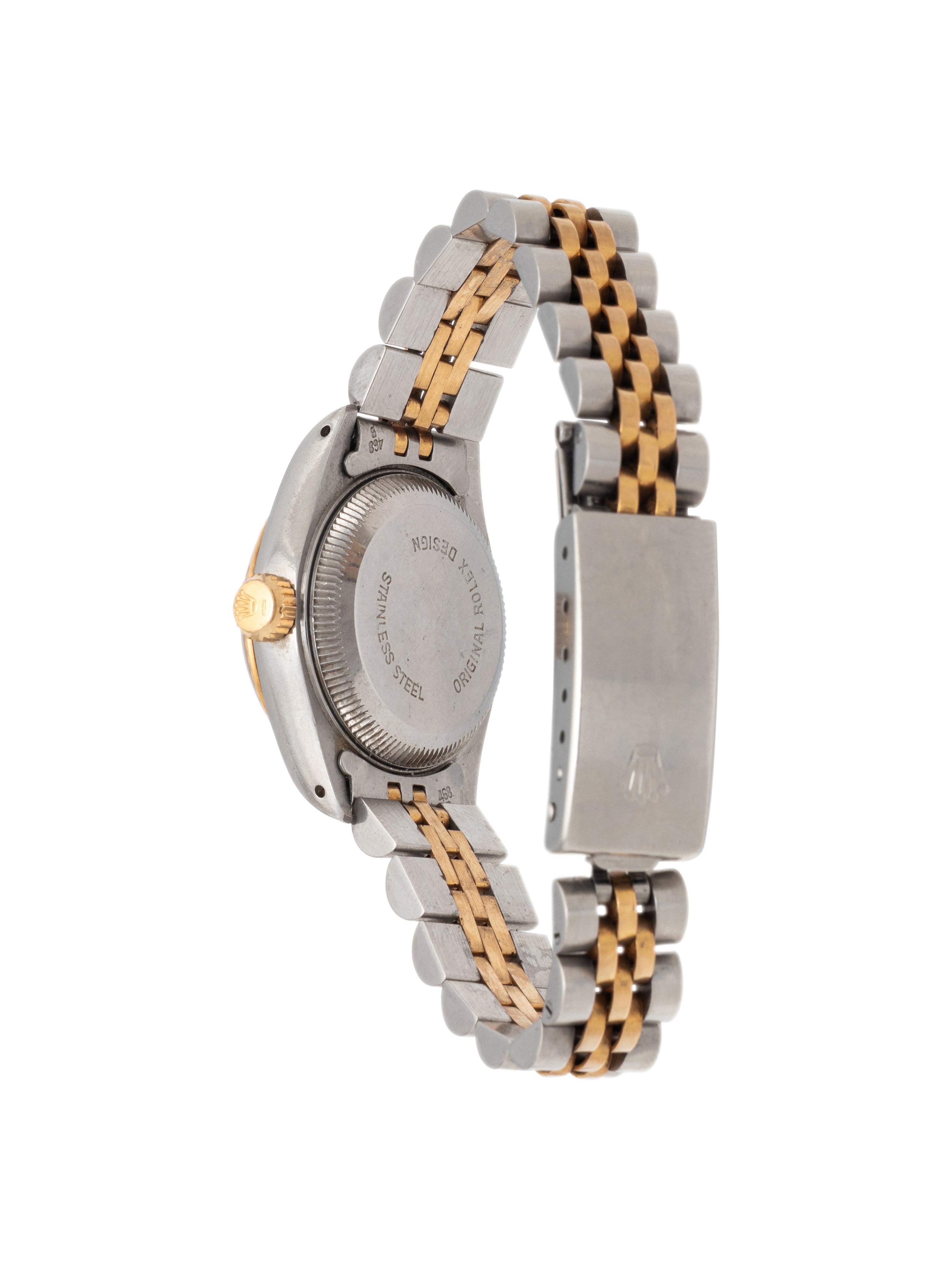 ROLEX, REF. 69173 STAINLESS STEEL AND 18K YELLOW GOLD 'LADY-DATEJUST' WATCH