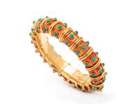 TIFFANY & CO., SCHLUMBERGER, PAILLONNÉ ENAMEL AND TURQUOISE 'DOTS' BRACELET