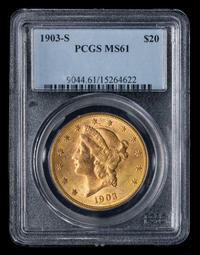 A United States 1903-S Liberty Head $20 Gold Coin