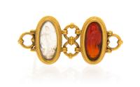 A Yellow Gold Intaglio Brooch, 4.60 dwts.