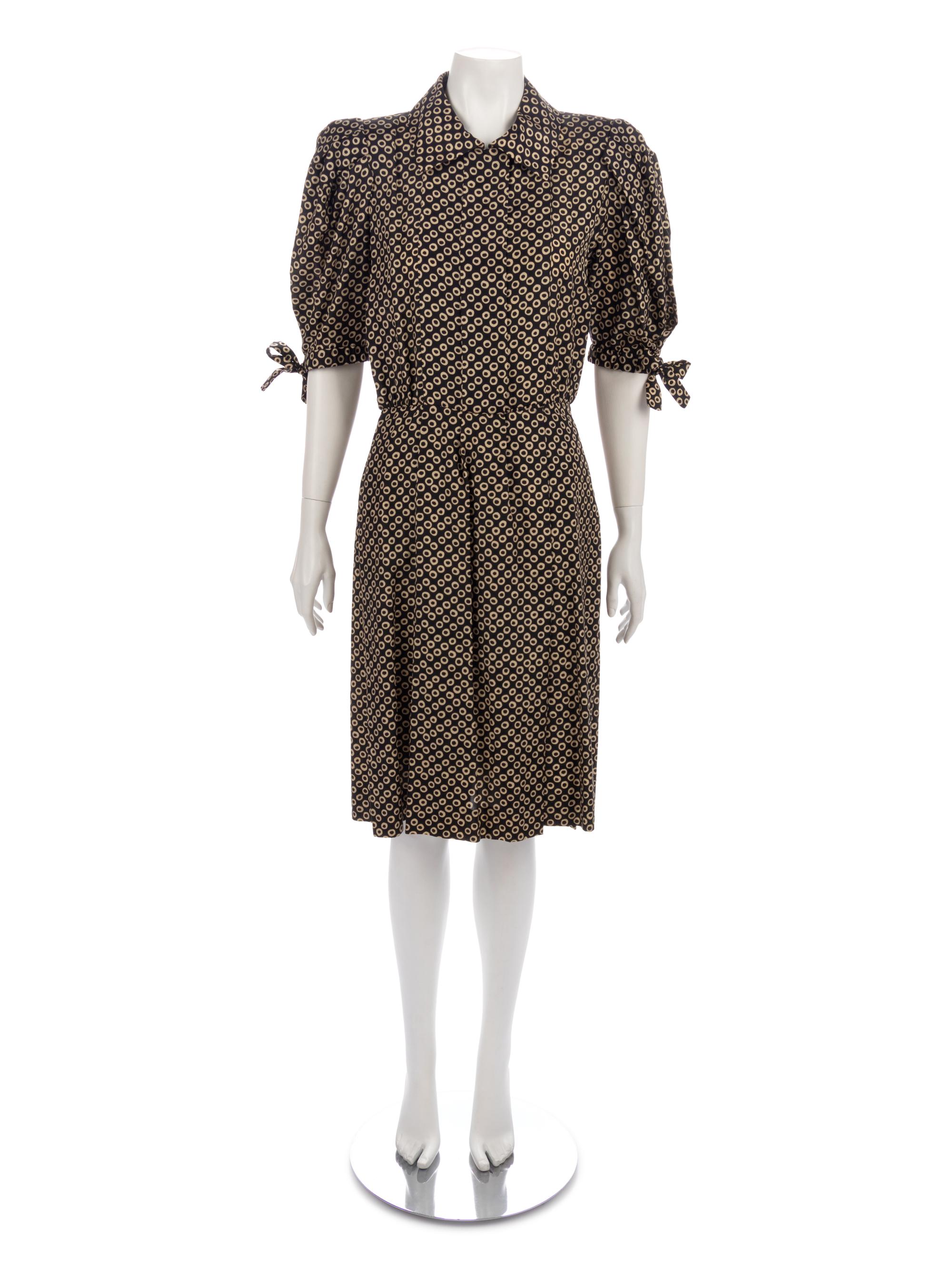 Yves Saint Laurent Print Dress, 1980-90s