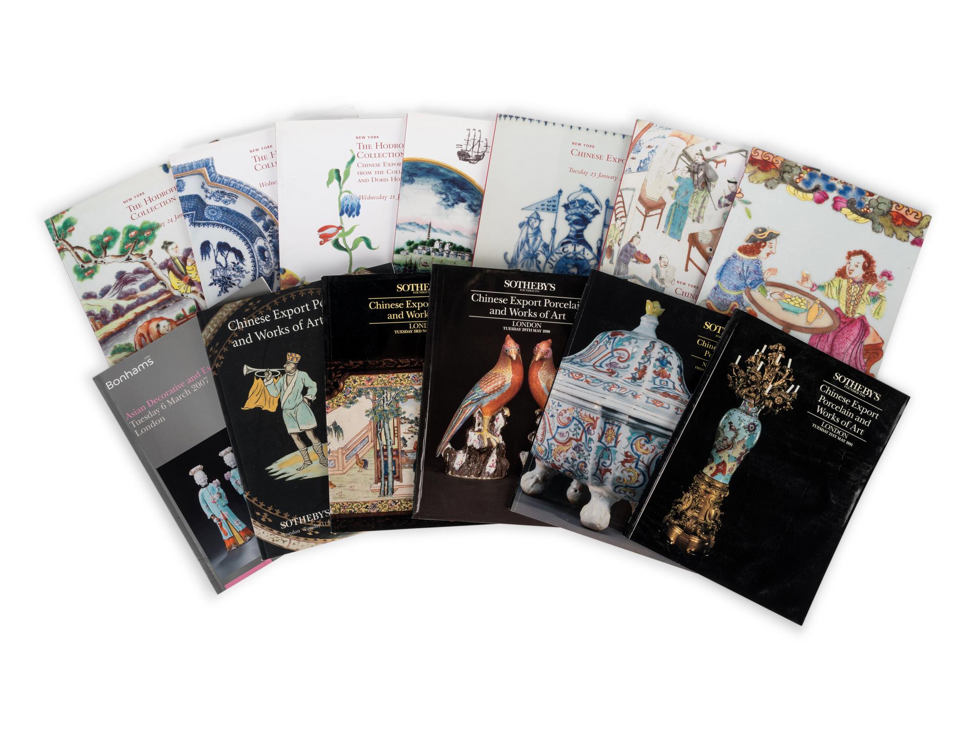 [CHINESE EXPORT] A group of auction catalogues and reference works about Chinese export porcelains