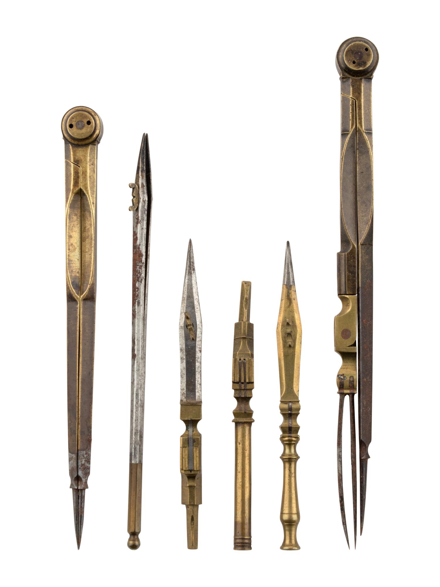 An English Shagreen Cased Drawing Instrument Set