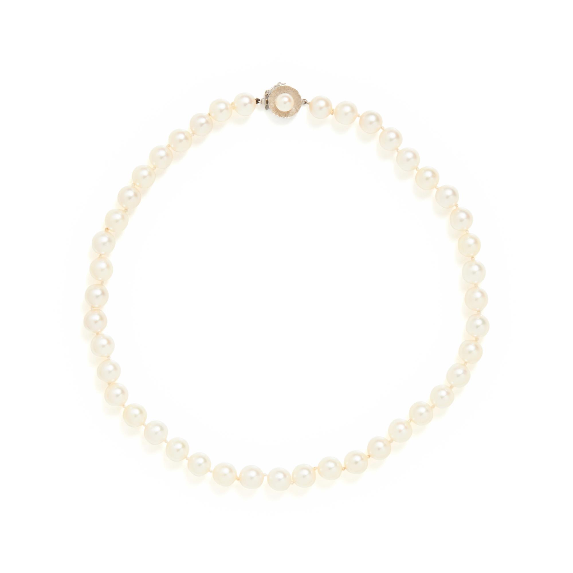 CULTURED PEARL AND DIAMOND JEWELRY SUITE