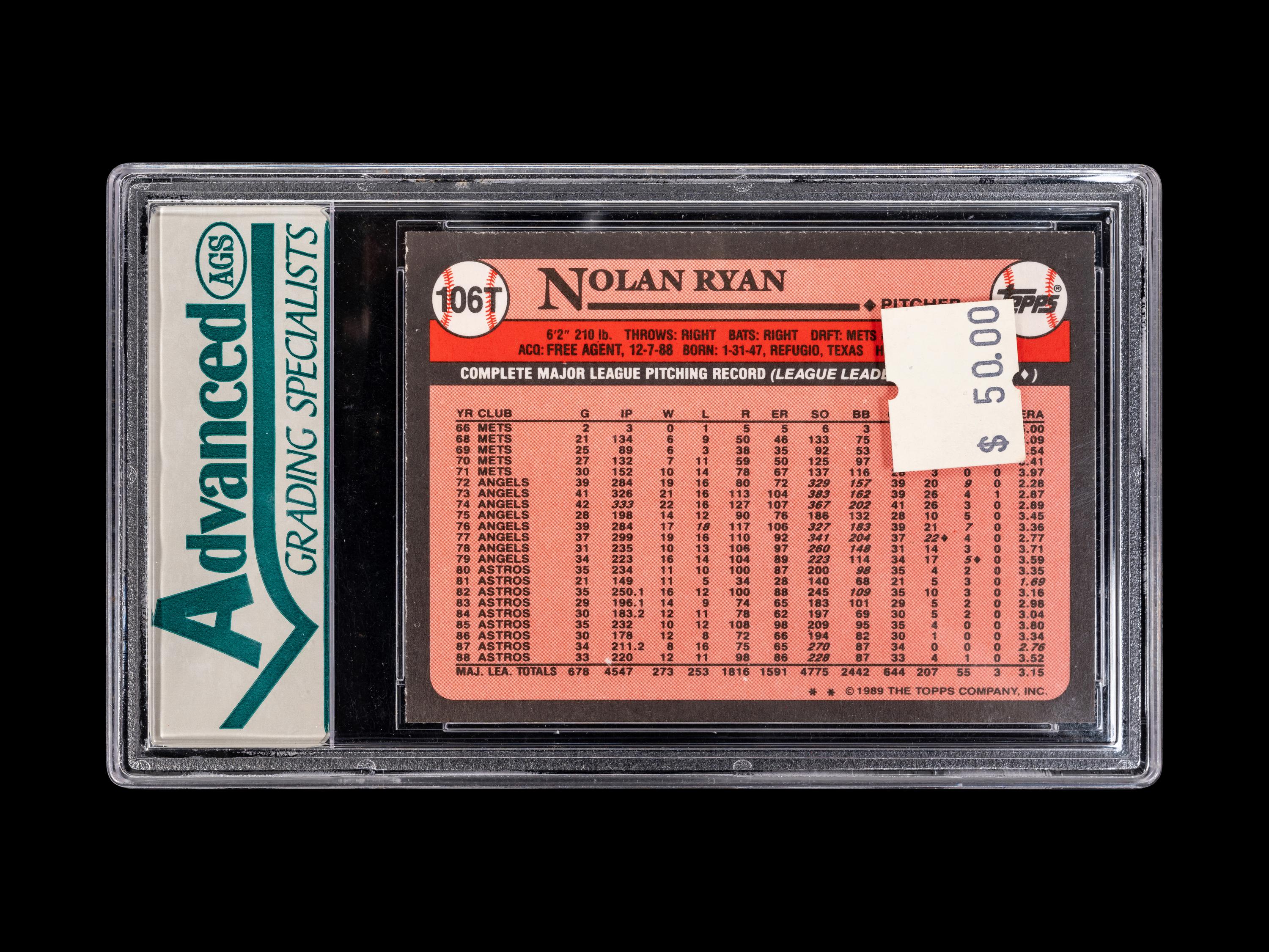 A Group of Nolan Ryan Items (Including Signed Autograph and Graded Cards),