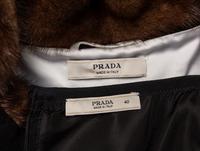 Prada, Mink-Collar Skirt Suit