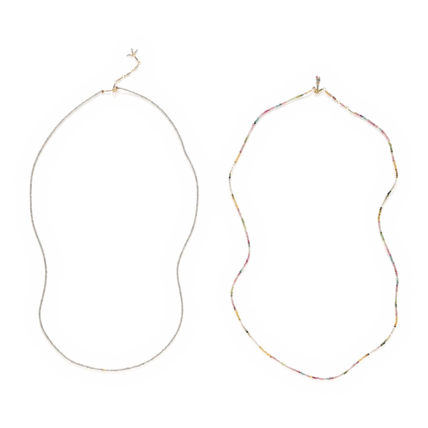 COLLECTION OF MULTIGEM BEAD NECKLACES