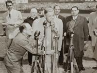 A Babe Ruth Autographed Photograph 4 3/4 x 3 3/4 inches.