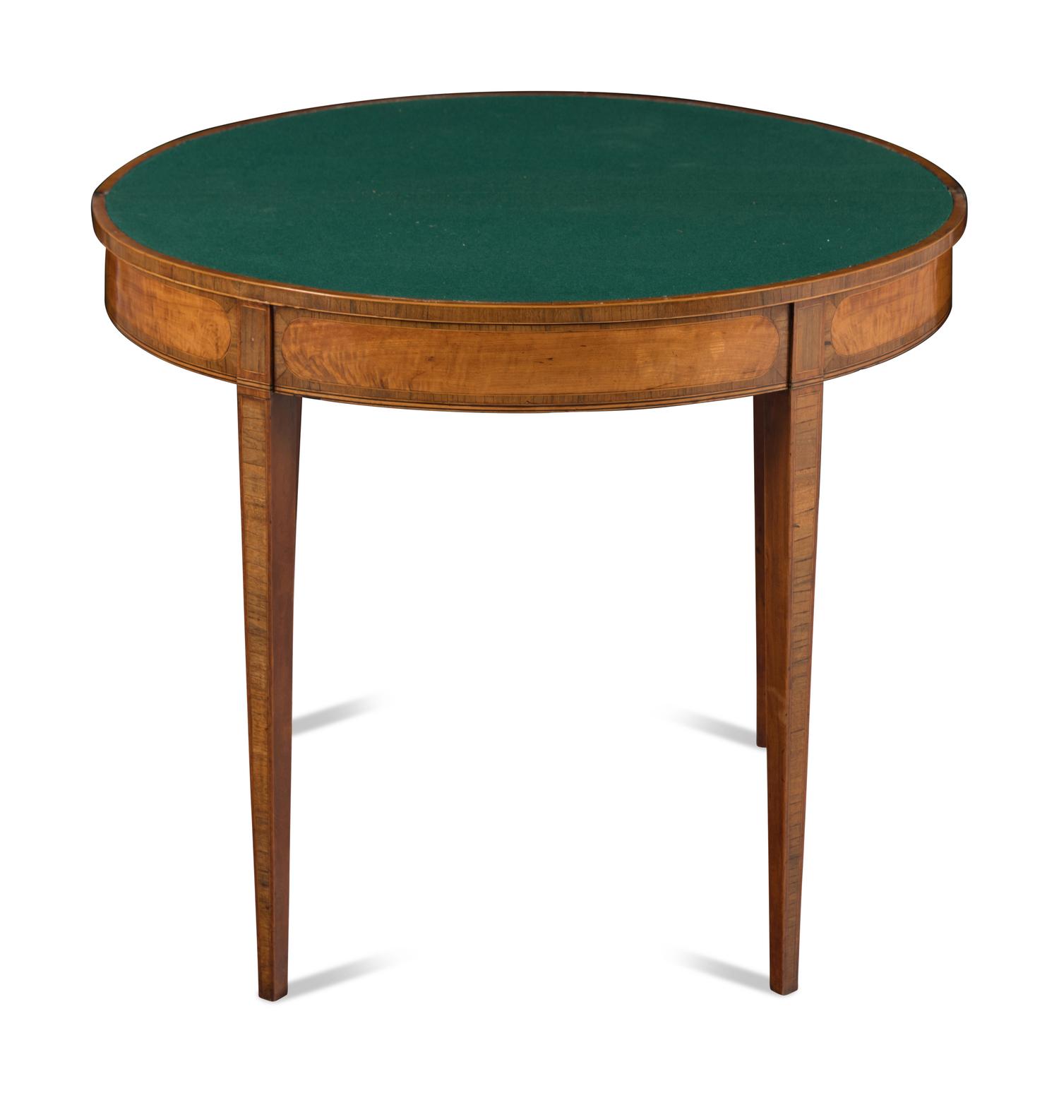 A George III Kingwood and Mahogany Flip-Top Games Table
