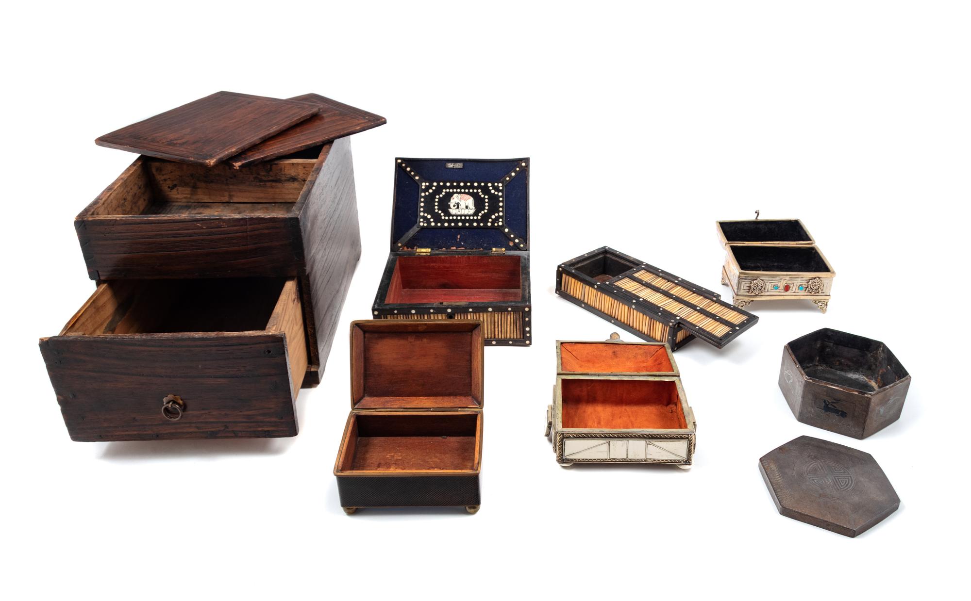 A Group of Seven Boxes