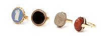 A Collection of Yellow Gold and Carved Archaic Intaglio, Onyx and Intaglio Rings, 18.80 dwts.