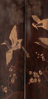 A Chinese Lacquered Thirteen-Panel Floor Screen