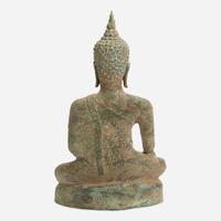 A Thai bronze seated Buddha 16th Century