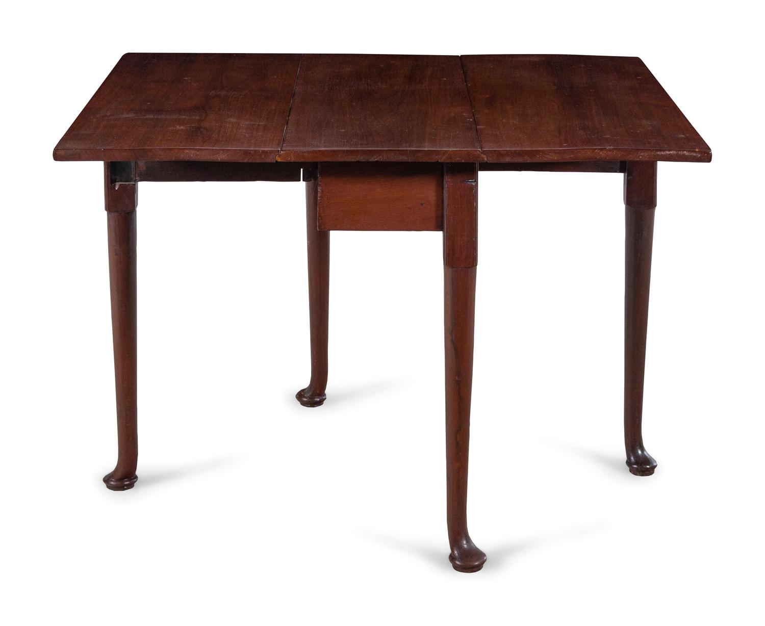 A Queen Anne Mahogany Pad-Foot Drop-Leaf Table