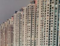 Peter Bialobrzeski (born 1961) Shenzen (gray sky, buildings on diatonal), from the series "Neon Tigers", 2001