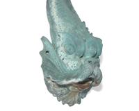 A patinated bronze fountain dolphin spitter, 20th century