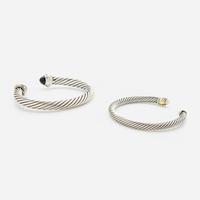 A Collection of Two David Yurman Sterling Silver Bracelets David Yurman