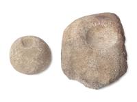 San Lazaro Pueblo Hardstone Mortar and Grinding Ball, From the Collection of Forrest Fenn
